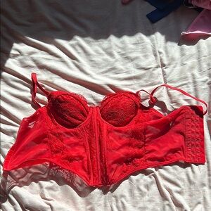 Red Lace Bustier